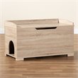 Baxton Studio Mariam Oak Finished Wood Cat Litter Box Cover House