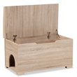 Baxton Studio Mariam Oak Finished Wood Cat Litter Box Cover House