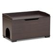 Baxton Studio Mariam Dark Brown Finished Wood Cat Litter Box Cover House
