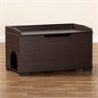 Baxton Studio Mariam Dark Brown Finished Wood Cat Litter Box Cover House