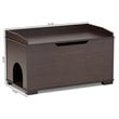 Baxton Studio Mariam Dark Brown Finished Wood Cat Litter Box Cover House