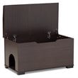 Baxton Studio Mariam Dark Brown Finished Wood Cat Litter Box Cover House