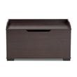 Baxton Studio Mariam Dark Brown Finished Wood Cat Litter Box Cover House