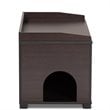 Baxton Studio Mariam Dark Brown Finished Wood Cat Litter Box Cover House