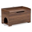 Baxton Studio Mariam Walnut Brown Finished Wood Cat Litter Box Cover House