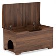 Baxton Studio Mariam Walnut Brown Finished Wood Cat Litter Box Cover House