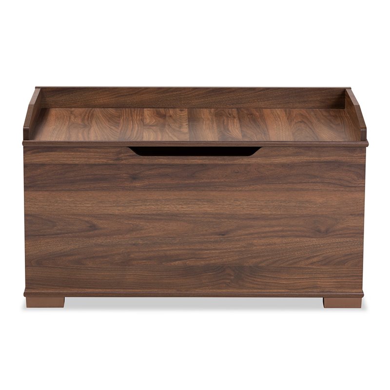 Baxton Studio Mariam Walnut Brown Finished Wood Cat Litter Box Cover House