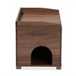 Baxton Studio Mariam Walnut Brown Finished Wood Cat Litter Box Cover House