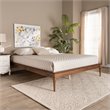 Baxton Studio Tallis Walnut Brown Finished Wood Queen Size Bed Frame