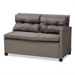 Baxton Studio Darian Grey and Grey Synthetic Rattan 4-Piece Patio Set