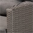 Baxton Studio Darian Grey and Grey Synthetic Rattan 4-Piece Patio Set
