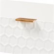 Baxton Studio Galia White Finished Wood and Gold Metal 1-Drawer Console Table