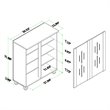 Baxton Studio Renley Espresso Brown Finished Wood 2-Door Shoe Storage Cabinet