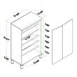 Baxton Studio Talon Brown and Dark Grey Finished 2-Door Shoe Storage Cabinet