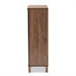 Baxton Studio Talon Brown and Dark Grey Finished 2-Door Shoe Storage Cabinet