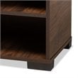 Baxton Studio Raina Brown and Black Finished Wood 2-Door Shoe Storage Cabinet