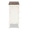 Baxton Studio Levron Brown and White Finished Wood 5-Drawer Storage Cabinet
