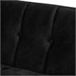 Baxton Studio Ambra Black Velvet and Button Tufted Sofa with Gold-Tone Frame