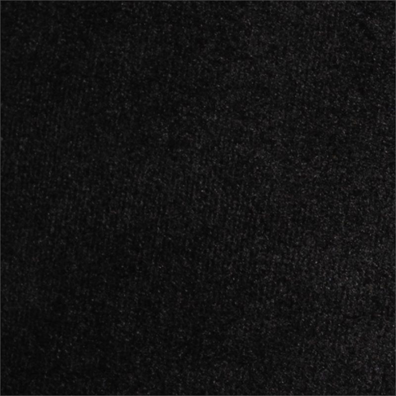 Baxton Studio Ambra Black Velvet and Button Tufted Sofa with Gold-Tone Frame