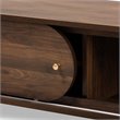 Baxton Studio Dena Walnut Brown Wood and Gold Finished TV Stand