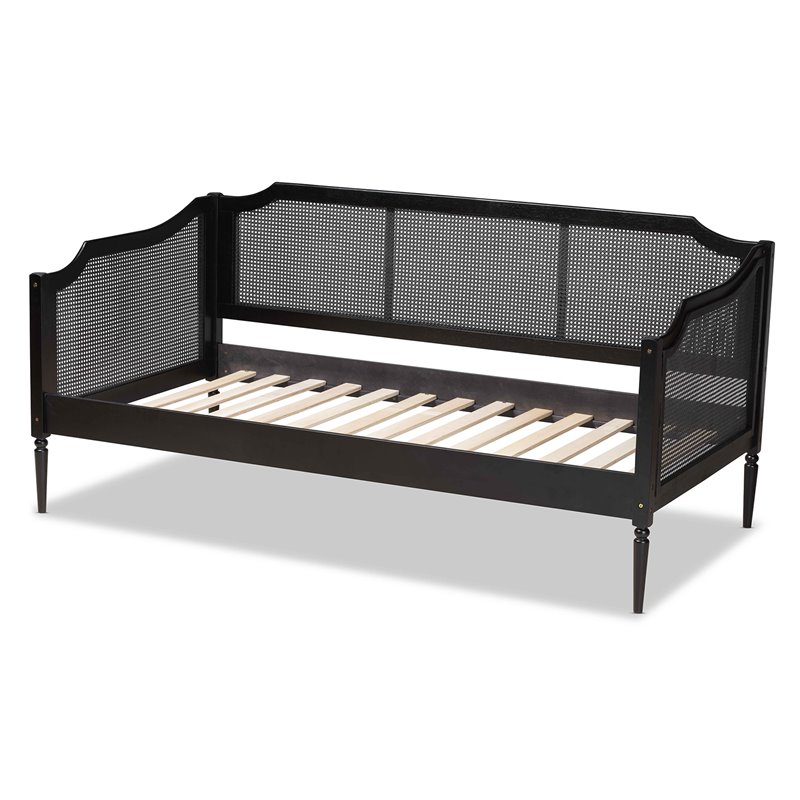 Baxton Studio Hancock Charcoal Finished Wood Twin Size Daybed