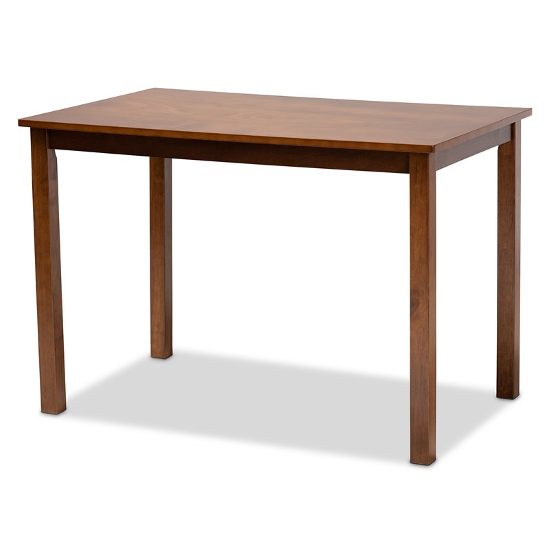 Baxton Studio Suvi Grey and Walnut Brown Finished Wood 5-Piece Dining Set