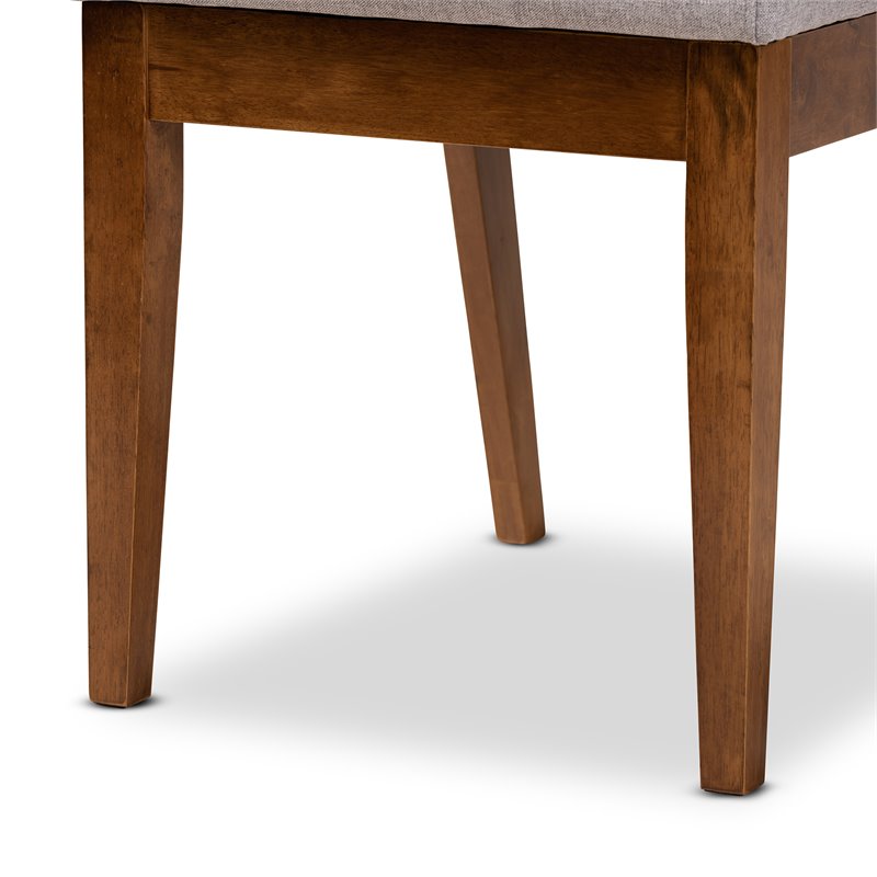 Baxton Studio Suvi Grey and Walnut Brown Finished Wood 5-Piece Dining Set