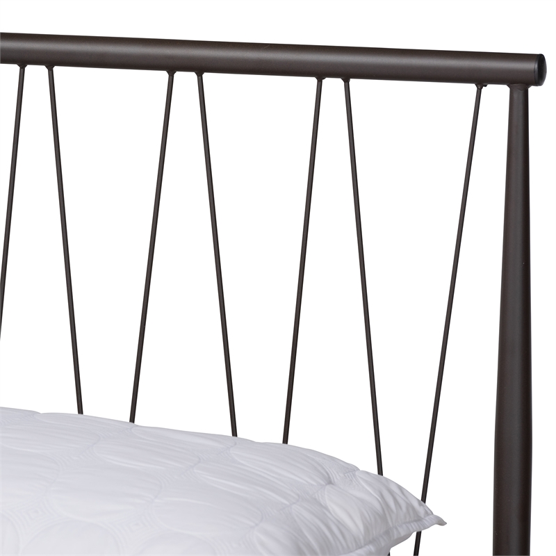 Baxton Studio Samir Modern Black Finished Metal Full Size Platform Bed