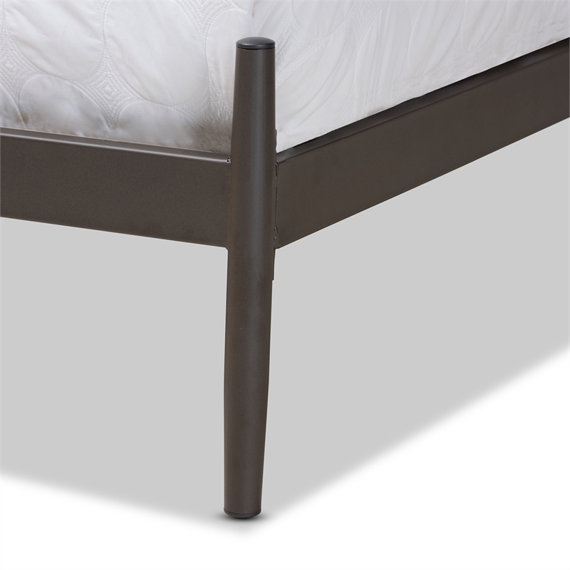 Baxton Studio Samir Modern Black Finished Metal Full Size Platform Bed