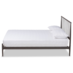 Baxton Studio Samir Modern Black Finished Metal Full Size Platform Bed