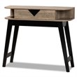 Baxton Studio Wales Light Brown Finished Wood 1-Drawer Console Table