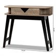 Baxton Studio Wales Light Brown Finished Wood 1-Drawer Console Table