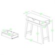Baxton Studio Wales Light Brown Finished Wood 1-Drawer Console Table