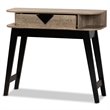 Baxton Studio Wales Light Brown Finished Wood 1-Drawer Console Table