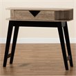 Baxton Studio Wales Light Brown Finished Wood 1-Drawer Console Table