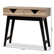 Baxton Studio Wales Light Brown Finished Wood 2-Drawer Console Table