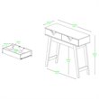 Baxton Studio Wales Light Brown Finished Wood 2-Drawer Console Table