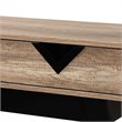 Baxton Studio Wales Light Brown Finished Wood 2-Drawer Console Table