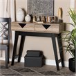 Baxton Studio Wales Light Brown Finished Wood 2-Drawer Console Table