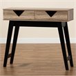 Baxton Studio Wales Light Brown Finished Wood 2-Drawer Console Table