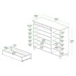 Baxton Studio Coolidge Brown Finished Wood 3-Door Shoe Storage Cabinet