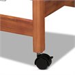 Baxton Studio Crayton Brown Finished Wood Kitchen Storage Cart