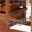 Baxton Studio Crayton Brown Finished Wood Kitchen Storage Cart