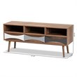 Baxton Studio Leane Brown Finished and Multi-Colored Wood 3-Drawer TV Stand