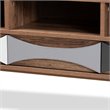 Baxton Studio Leane Brown Finished and Multi-Colored Wood 3-Drawer TV Stand