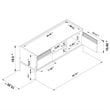 Baxton Studio Tasman Brown Finished Wood and Black Metal 2-Door TV Stand