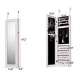 Baxton Studio Richelle Black Finished Wood Hanging Jewelry Armoire with Mirror