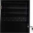 Baxton Studio Richelle Black Finished Wood Hanging Jewelry Armoire with Mirror