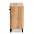 Baxton Studio Coolidge Oak Brown Finished Wood 2-Door Shoe Storage Cabinet
