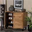 Baxton Studio Coolidge Oak Brown Finished Wood 2-Door Shoe Storage Cabinet